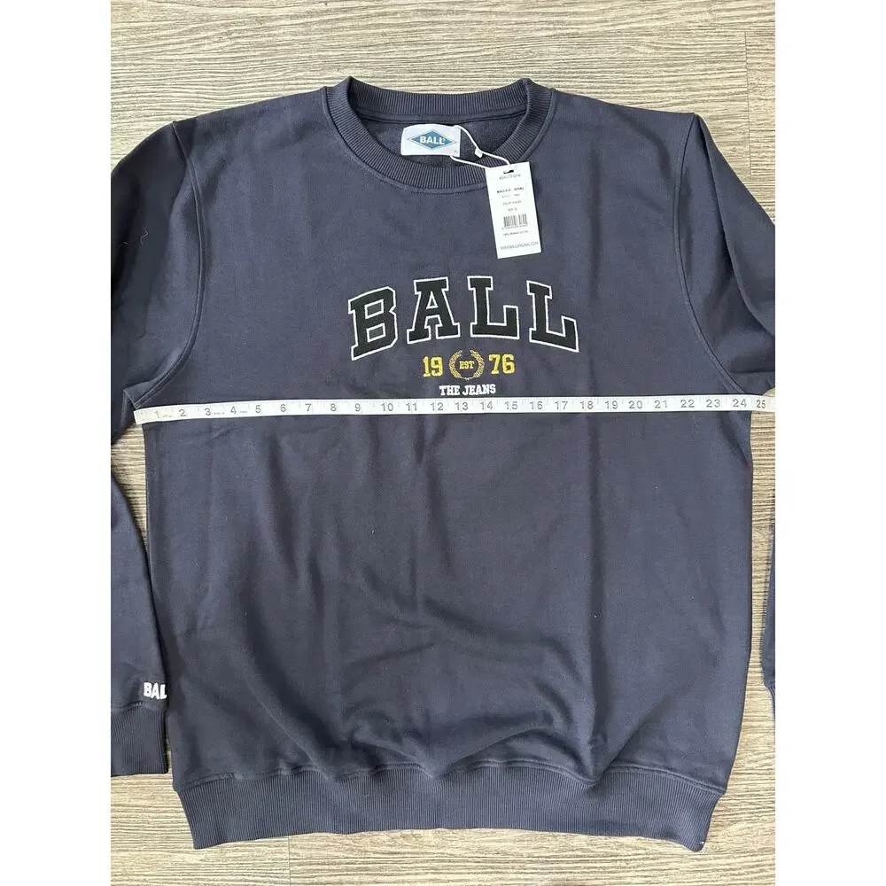 NWT BALL Original Sweatshirt L Taylor Midnight Navy Blue Organic Cotton Men's XL